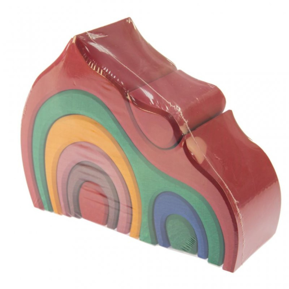 Конструктор nic деревянный Дом Габли большой красный (NIC523030)