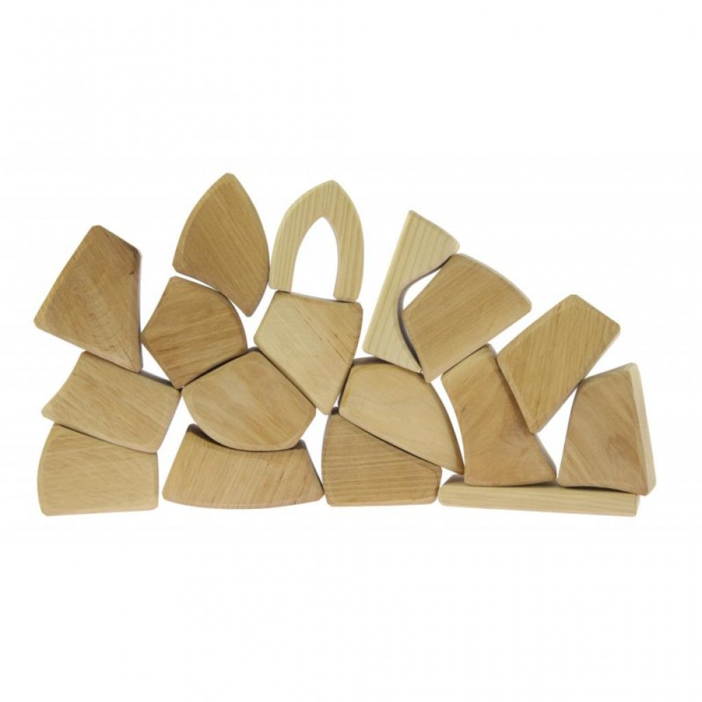 Конструктор nic деревянный маленький натуральный 17 эл. (NIC523284)