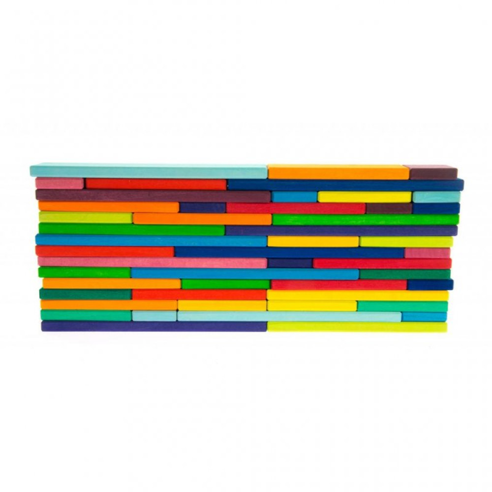 Конструктор nic деревянный Строительные пластины 64 эл. (NIC523302)