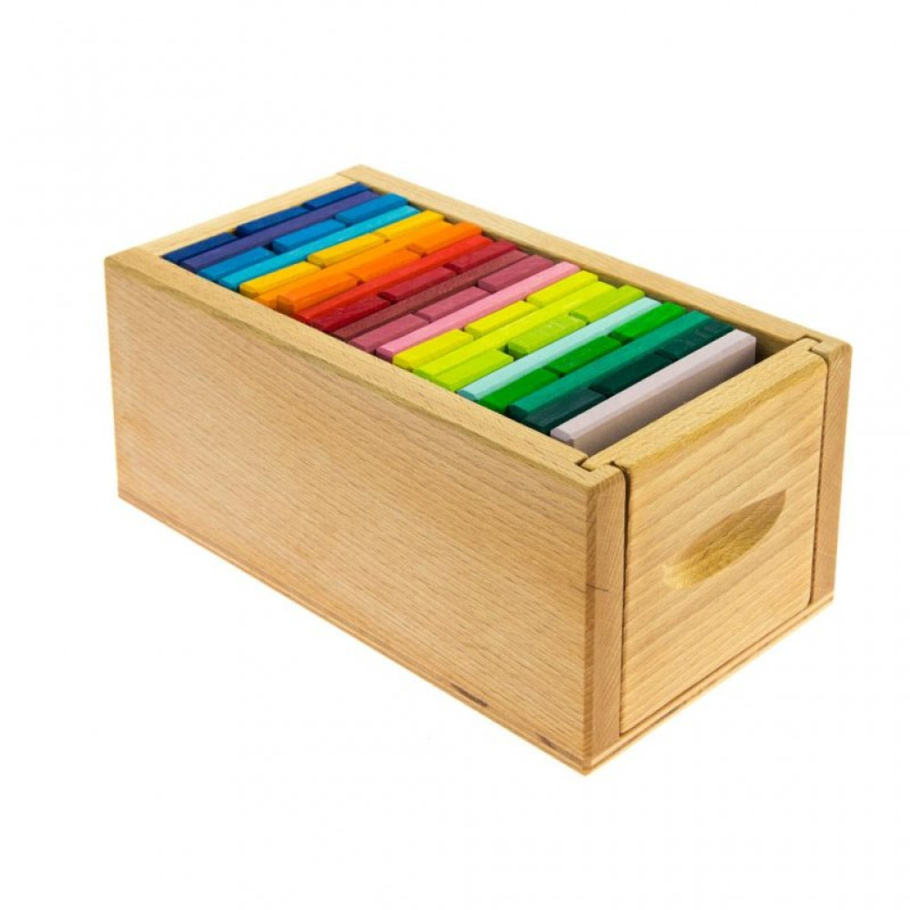 Конструктор nic деревянный Строительные пластины Башня 60 эл. (NIC523300)