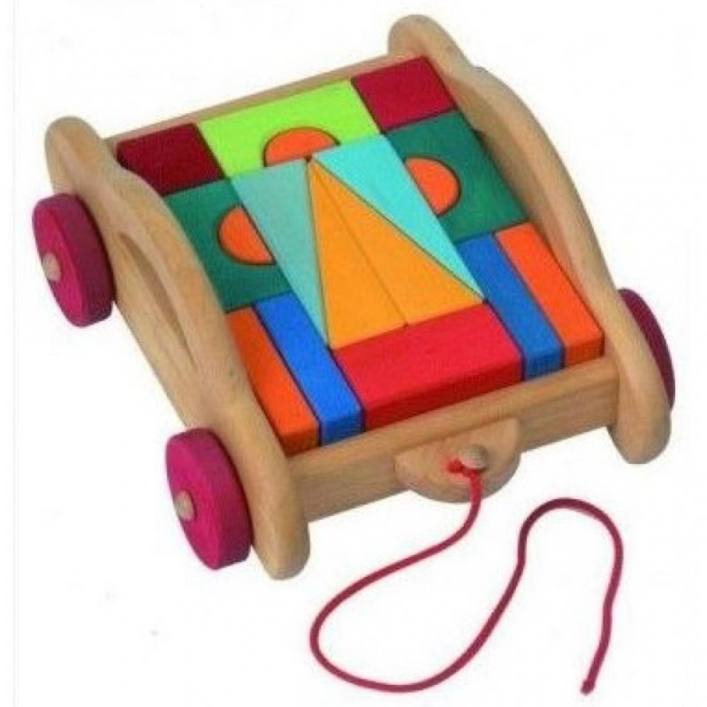 Конструктор nic деревянный Тоскана с тележкой 17 эл. (NIC523316)