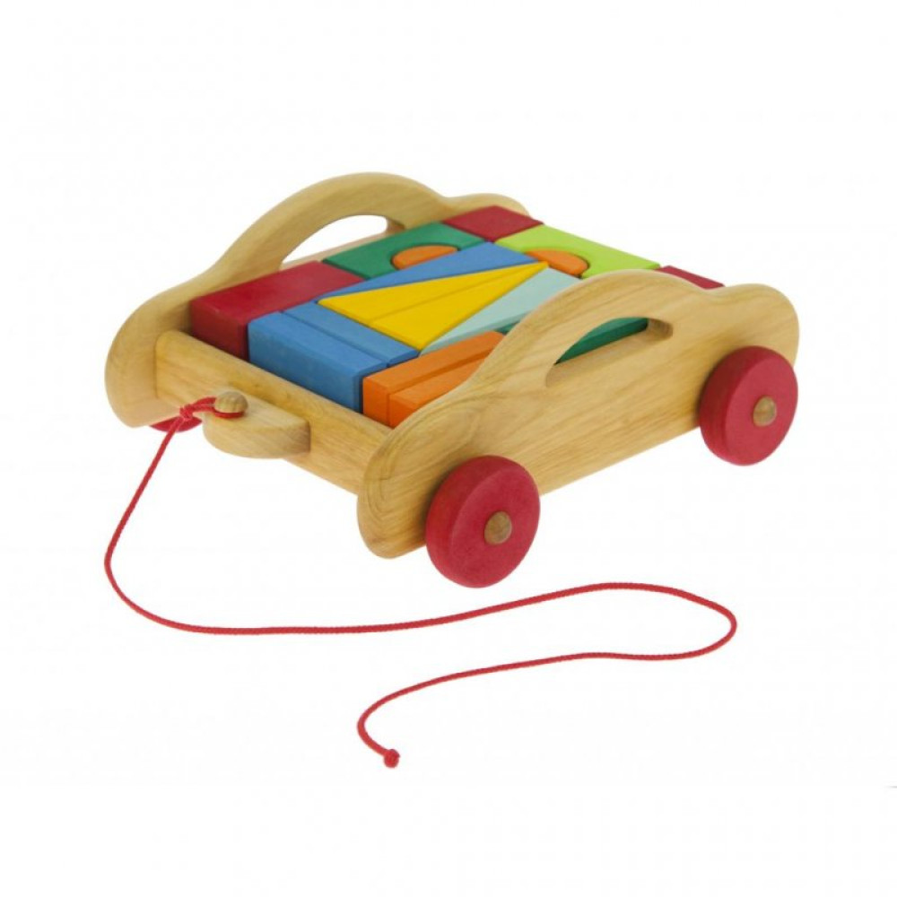 Конструктор nic деревянный Тоскана с тележкой 17 эл. (NIC523316)