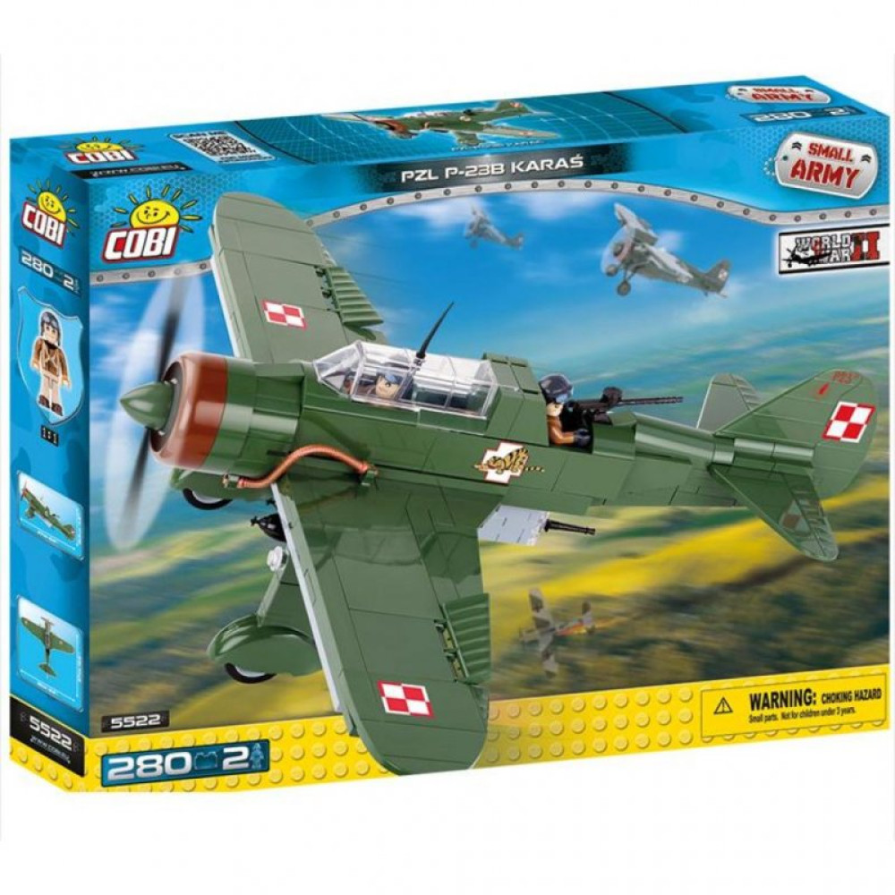Конструктор Cobi Друга Світова Війна Літак PZL Карась P-23B, 280 деталей (COBI-5522)