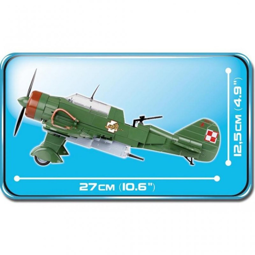 Конструктор Cobi Друга Світова Війна Літак PZL Карась P-23B, 280 деталей (COBI-5522)