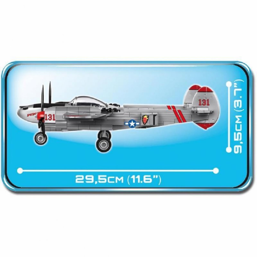 Конструктор Cobi Друга Світова Війна Літак Локхід П-38 «Лайтнінг», 395 дит (COBI-5539)