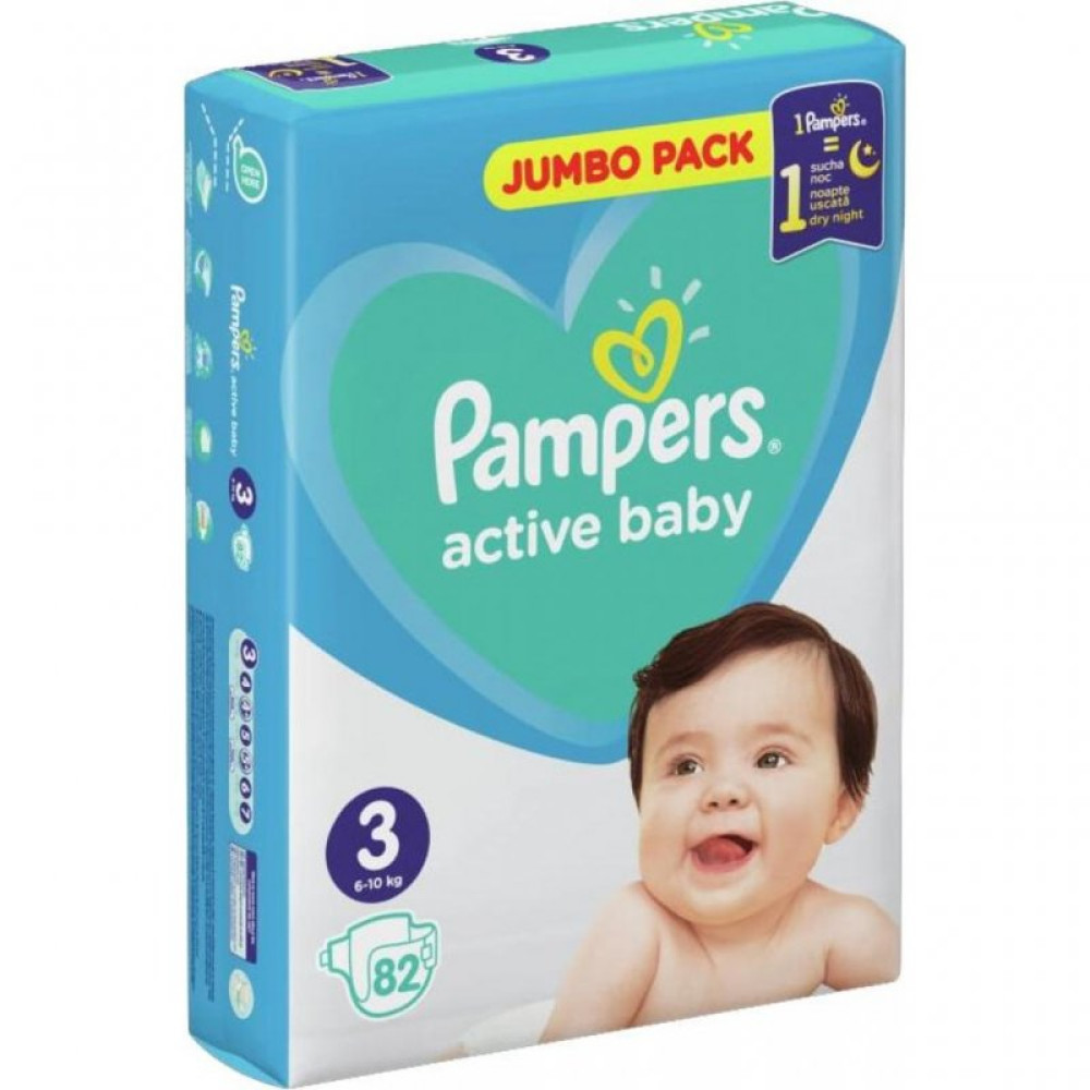 Подгузник Pampers Active Baby Midi Размер 3 (6-10 кг), 82 шт. (8001090948175) Подгузник Pampers Active Baby Midi Размер 3 (6-10 кг), 82 шт. (8001090948175)