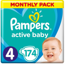 Подгузник Pampers Active Baby Maxi Размер 4 (9-14 кг), 174 шт. (8001090910820) Подгузник Pampers Active Baby Maxi Размер 4 (9-14 кг), 174 шт. (8001090910820)
