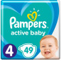 Подгузник Pampers Active Baby Maxi Размер 4 (9-14 кг), 49 шт. (8001090949851)