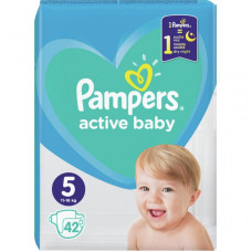 Подгузник Pampers Active Baby Junior Размер 5 (11-16 кг), 42 шт. (8001090950178) Подгузник Pampers Active Baby Junior Размер 5 (11-16 кг), 42 шт. (8001090950178)