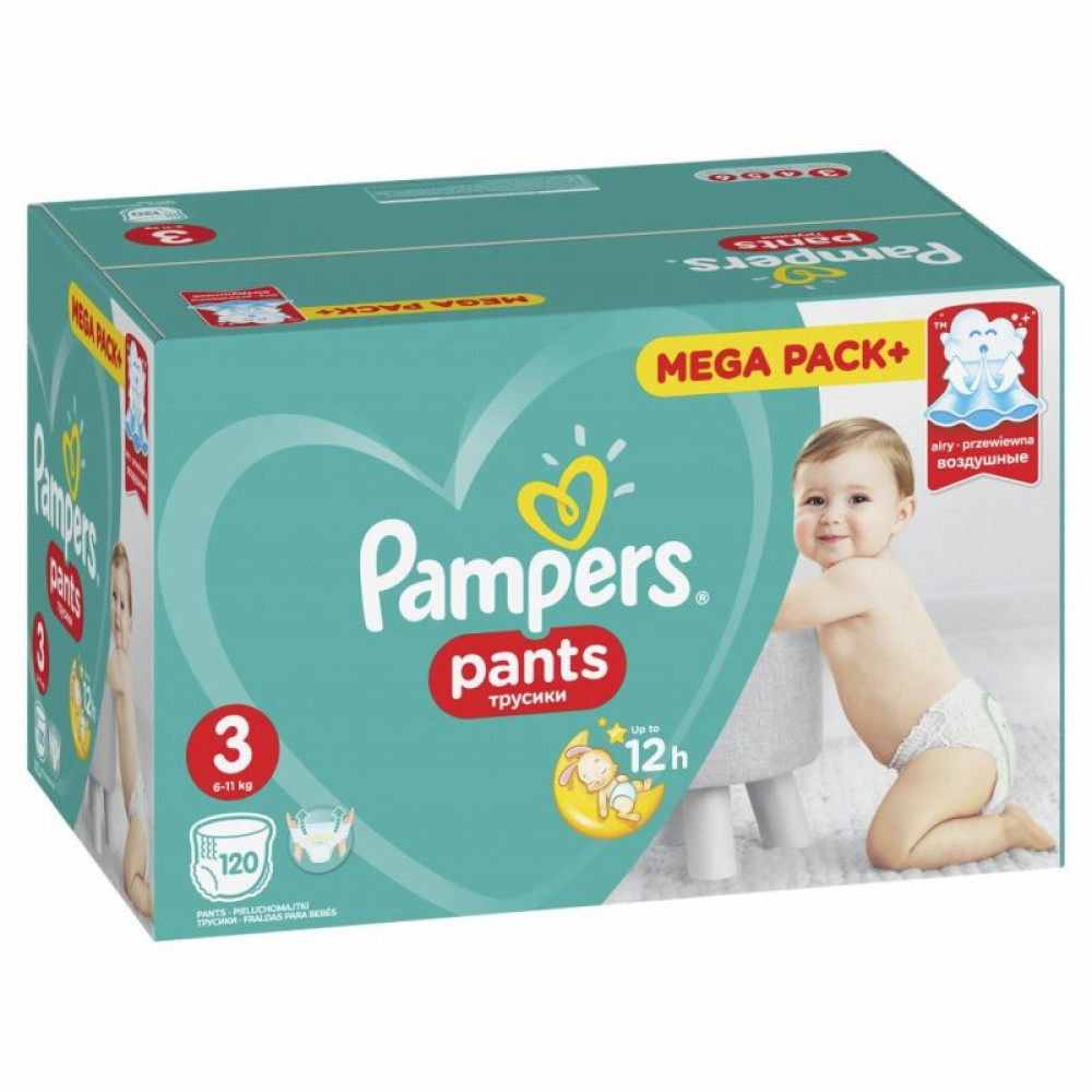 Подгузник Pampers трусики Pants Midi Размер 3 (6-11 кг), 120 шт (4015400697527)
