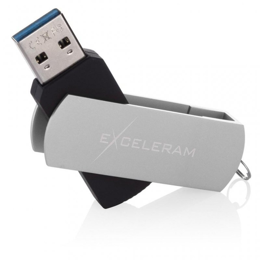 USB флеш накопитель eXceleram 128GB P2 Series Silver/Black USB 3.1 Gen 1 (EXP2U3SIB128)