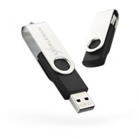USB флеш накопитель eXceleram 64GB P1 Series Silver/Black USB 2.0 (EXP1U2SIB64)