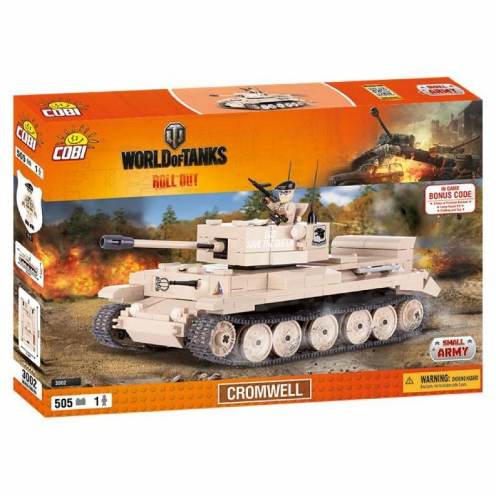 Конструктор Cobi World Of Tanks Кромвель, 505 деталей (COBI-3002)