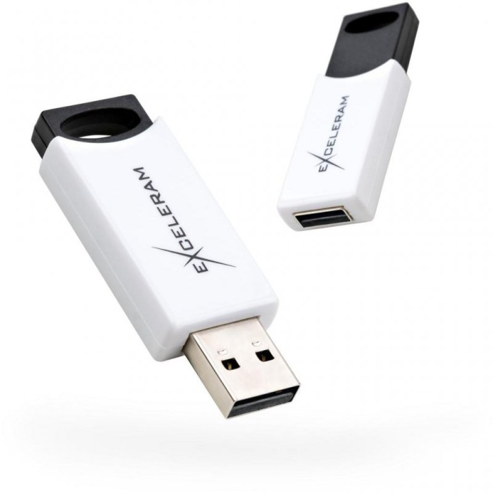 USB флеш накопитель eXceleram 16GB H2 Series White/Black USB 2.0 (EXU2H2W16)