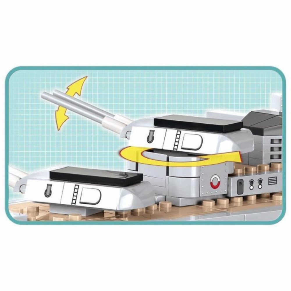 Конструктор Cobi World Of Ships Линкор Бисмарк 1974 деталей (COBI-4810)