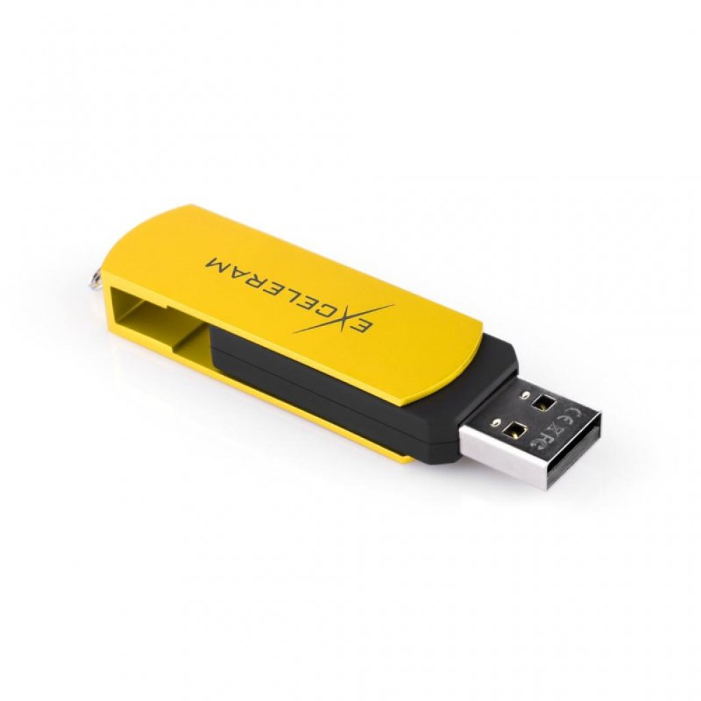 USB флеш накопитель eXceleram 64GB P2 Series Yellow2/Black USB 2.0 (EXP2U2Y2B64)