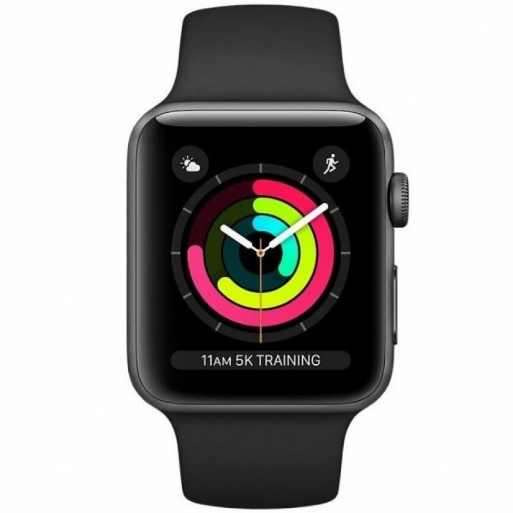 Смарт-часы Apple Watch Series 3 GPS, 38mm Space Grey Aluminium Case with Blac (MTF02GK/A)