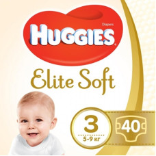 Подгузник Huggies Elite Soft 3 (5-9 кг ) Jumbo 40 шт (5029053572598_5029053547770) Подгузник Huggies Elite Soft 3 (5-9 кг ) Jumbo 40 шт (5029053572598_5029053547770)