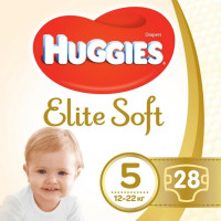 Підгузок Huggies Elite Soft 5 (15-22 кг) Jumbo 28 шт (5029053572611)