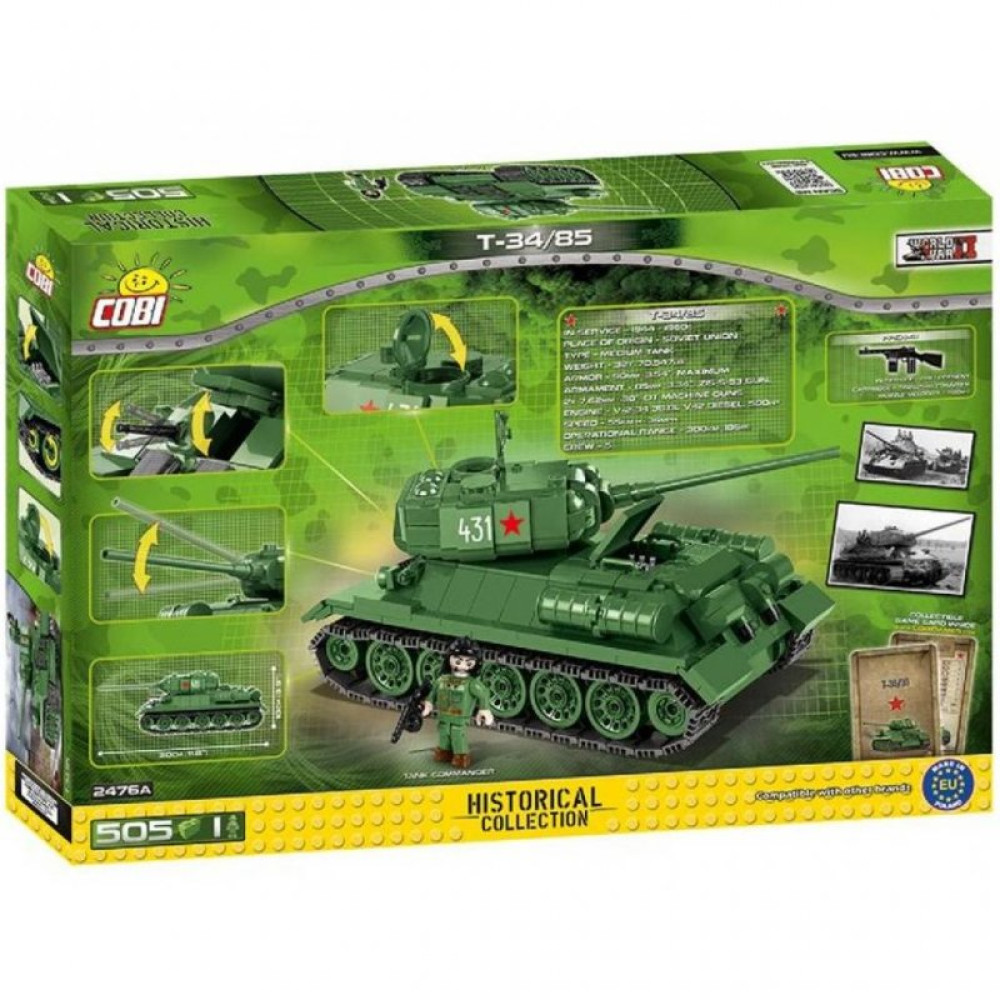 Конструктор Cobi Танк Т-34/85 505 деталей (COBI-2476A)