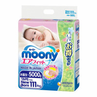 Подгузник Moony NB (0-5 кг) 111 шт (4903111282104)