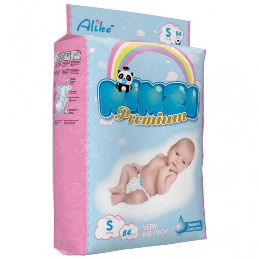 Подгузник Mimzi S 3-6 кг 84 шт (MDS84)