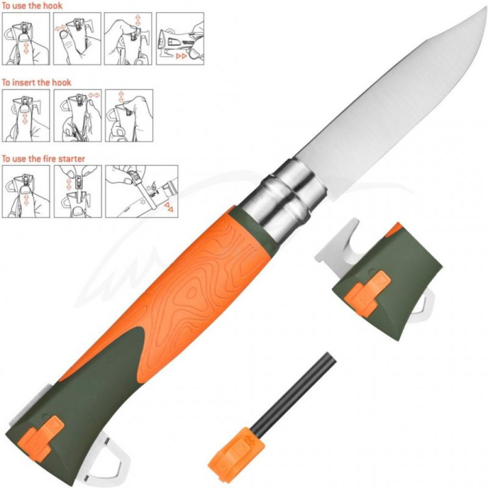 Ніж Opinel №12 Explore оранжевый, в коробке (001974)