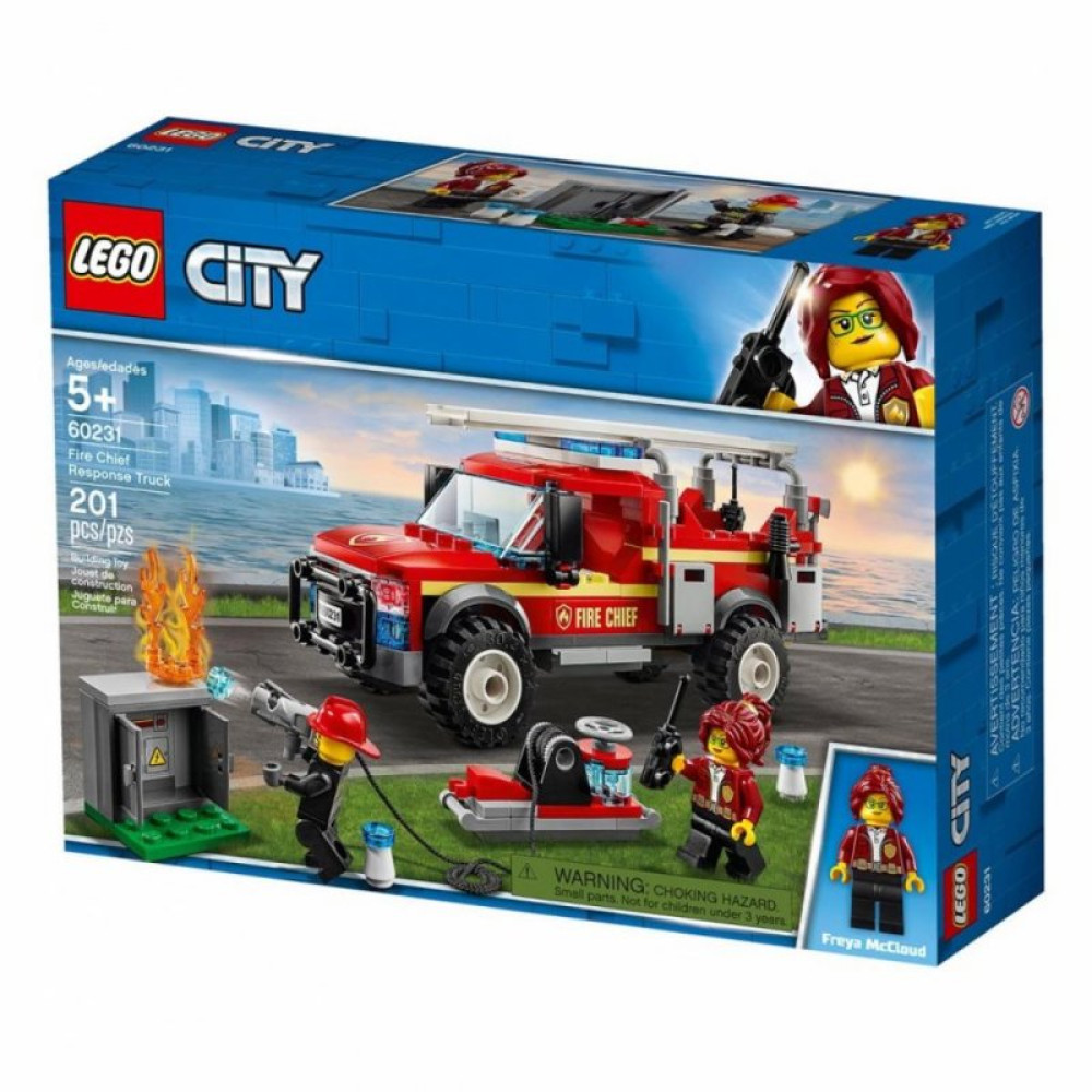 Конструктор LEGO City Грузовик начальника пожарной охраны 201 деталь (60231)