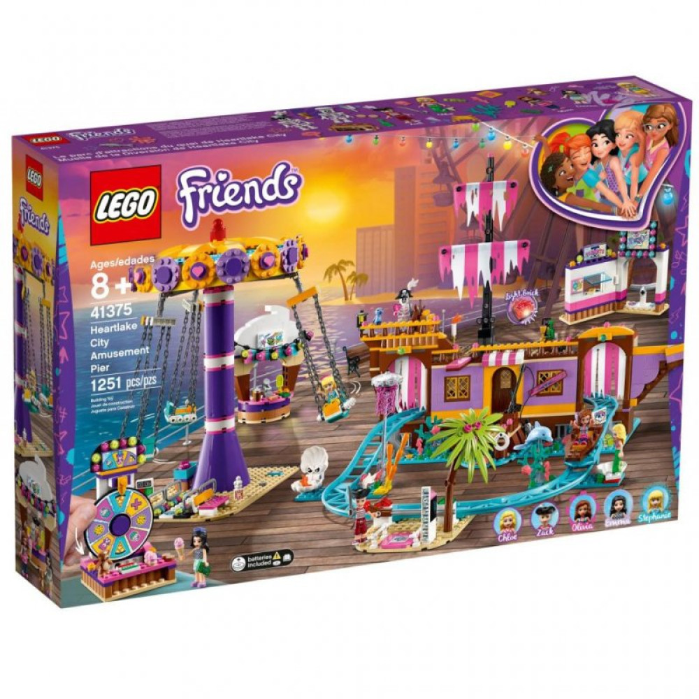 Конструктор LEGO Friends Парк развлечений на набережной 1251 деталь (41375)