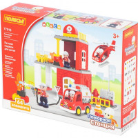 Конструктор Polesie Макси Пожарная станция 64 элемента в коробке (77516)