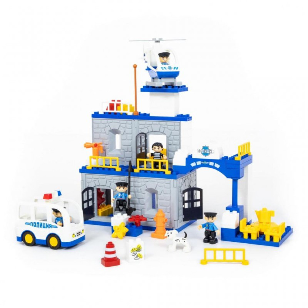 Конструктор Polesie Макси Полицейский участок 94 элемента в коробке (77530)