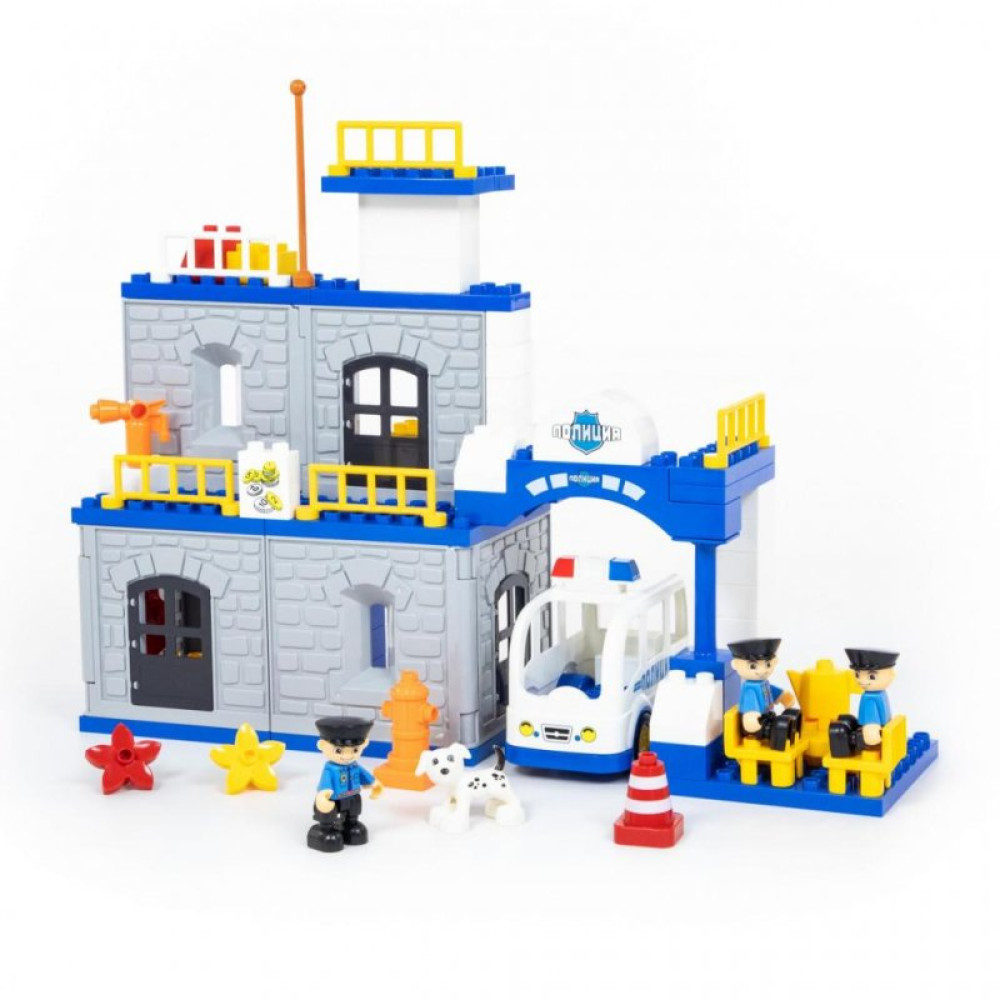 Конструктор Polesie Макси Полицейский участок 94 элемента в коробке (77530)