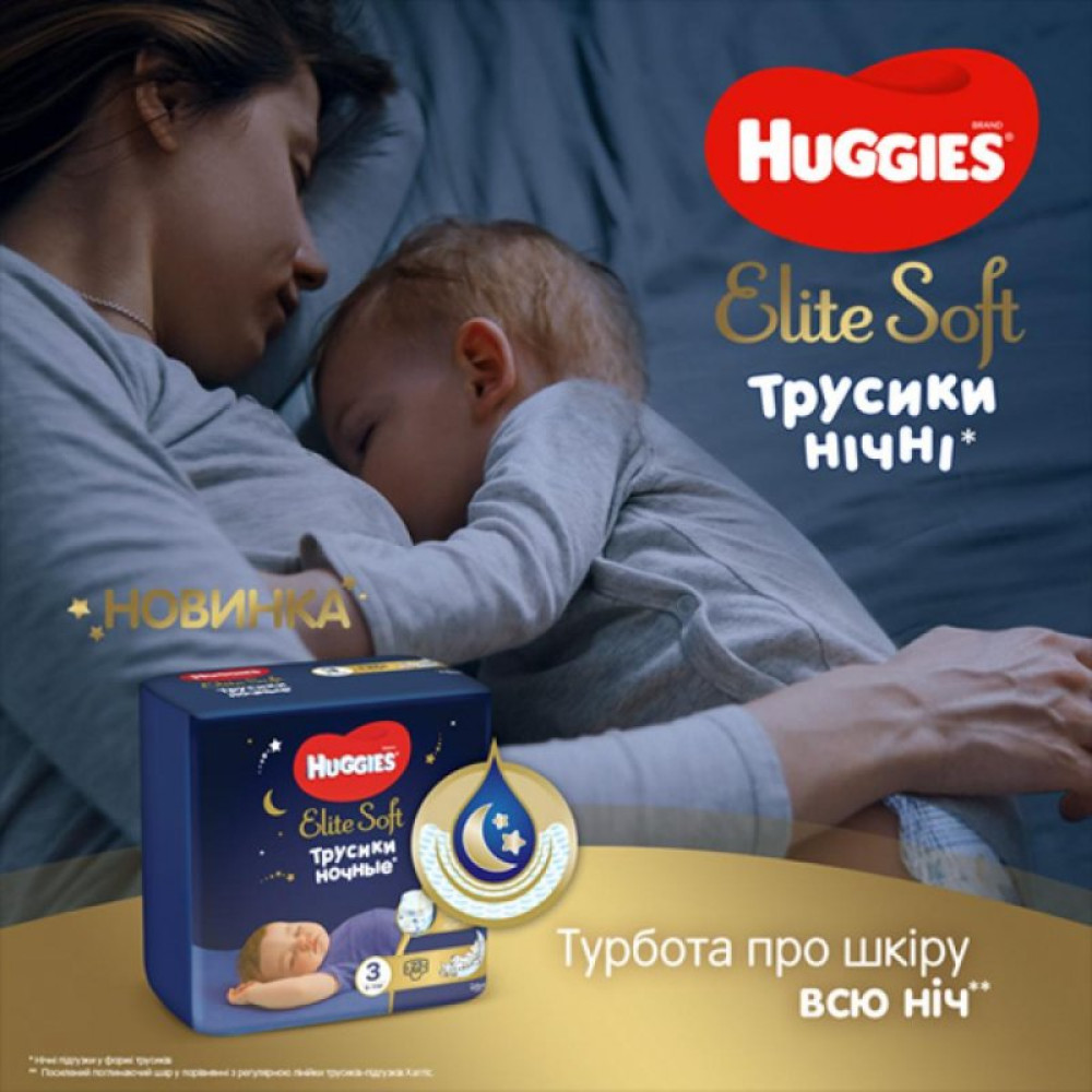 Підгузник Huggies Elite Soft Overnites 4 (9-14 кг) 19 шт (5029053548166) Підгузник Huggies Elite Soft Overnites 4 (9-14 кг) 19 шт (5029053548166)