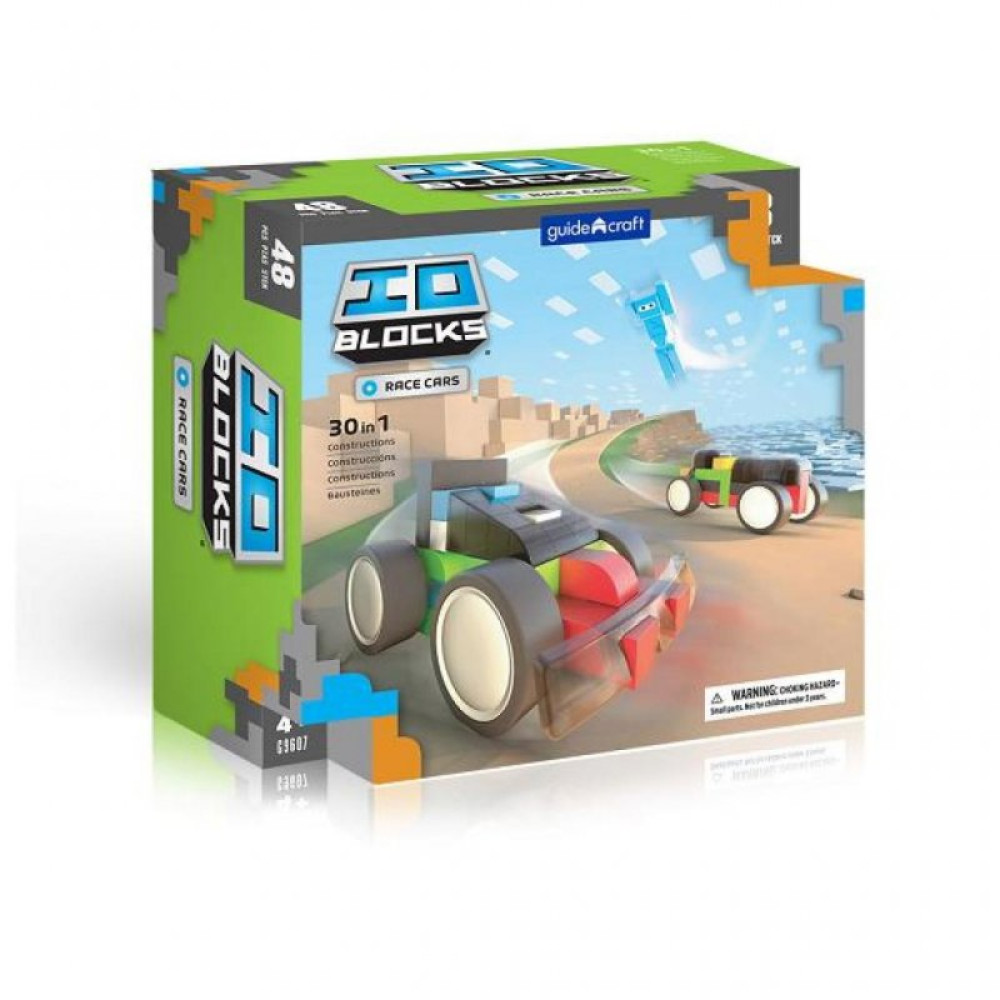 Конструктор Guidecraft IO Blocks Гоночные машины 48 деталей (G9607)