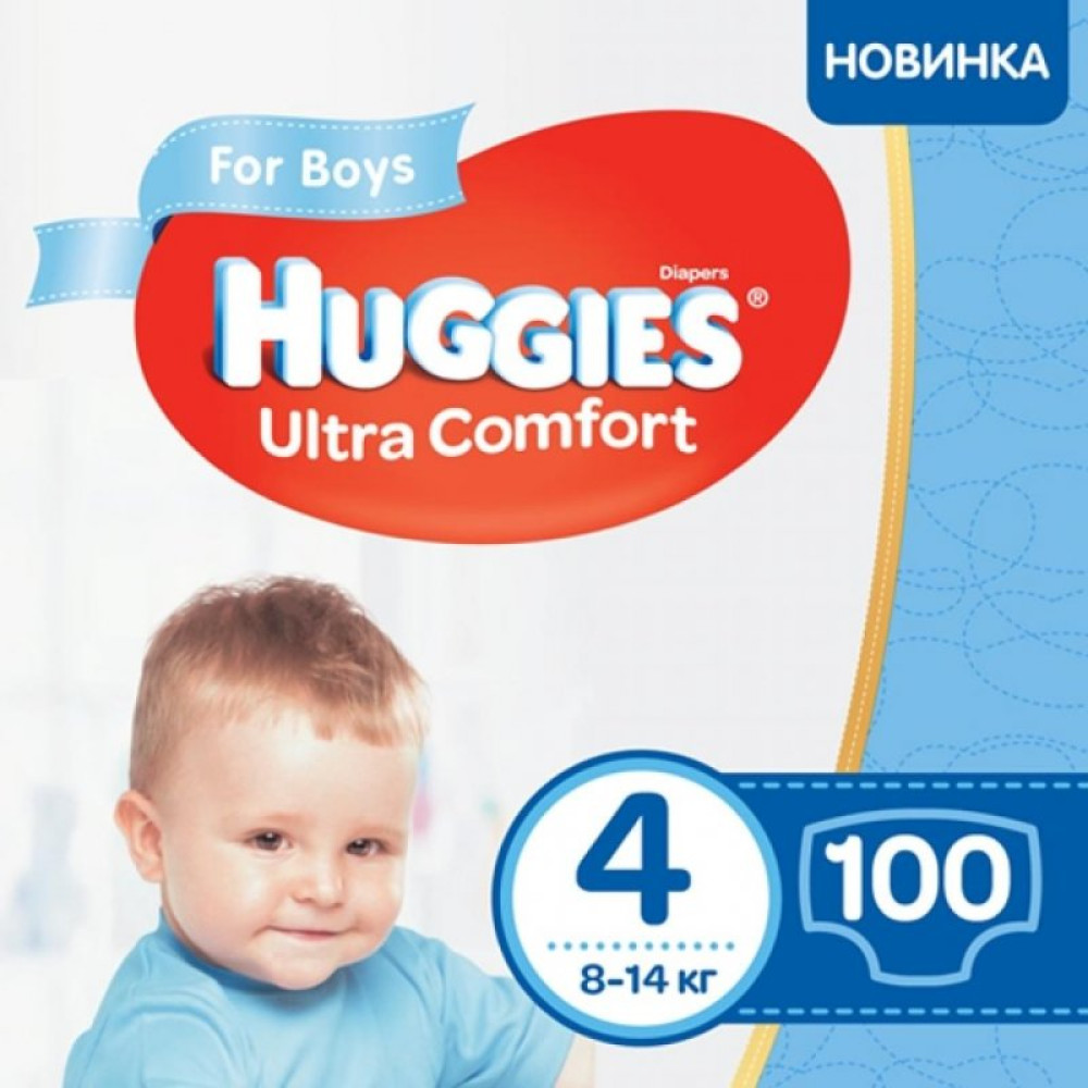 Підгузник Huggies Ultra Comfort 4 Box для хлопчиків (8-14 кг) 100 шт (5029053547831) Підгузник Huggies Ultra Comfort 4 Box для хлопчиків (8-14 кг) 100 шт (5029053547831)