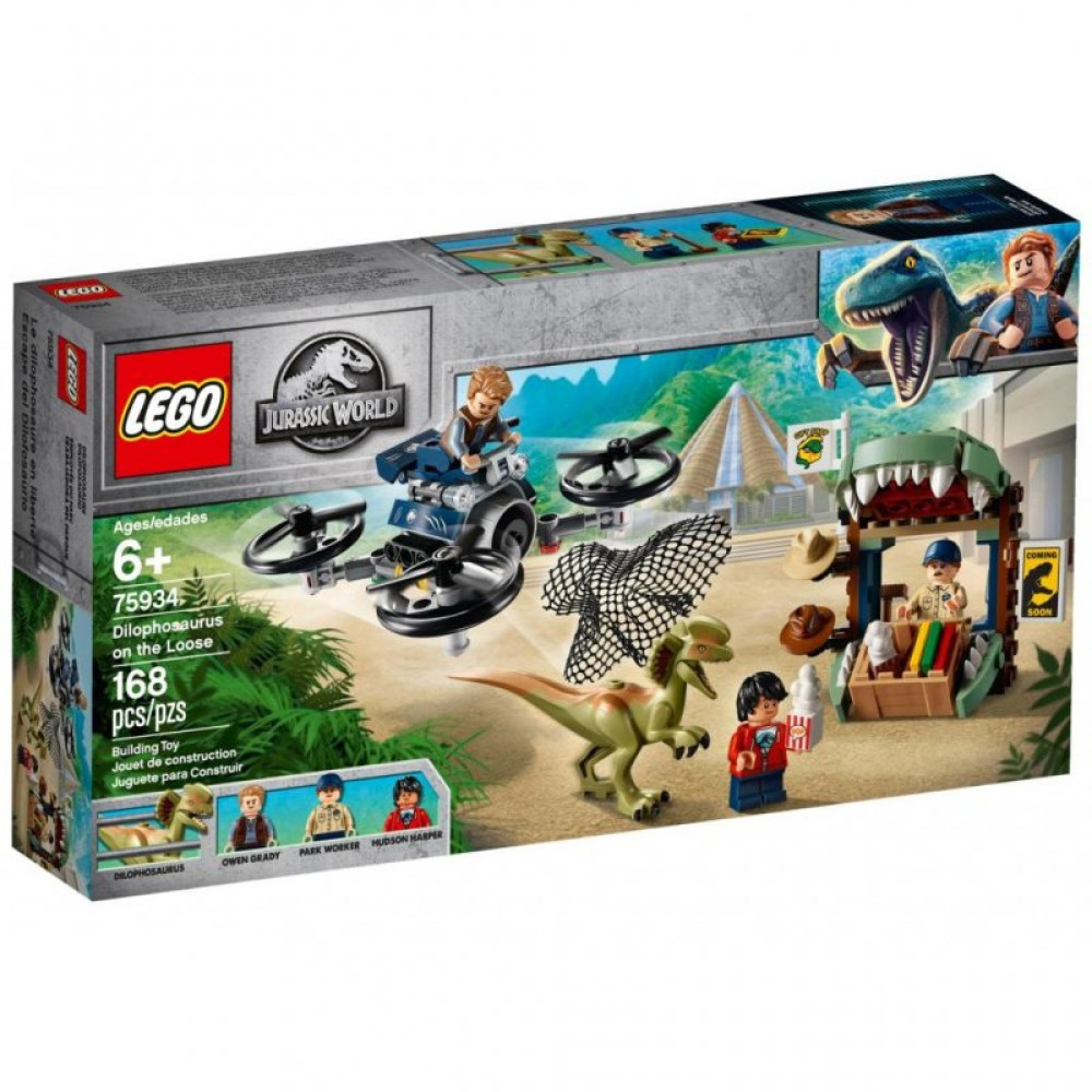 Конструктор LEGO Jurassic World Побег дилофозавра 168 деталей (75934)