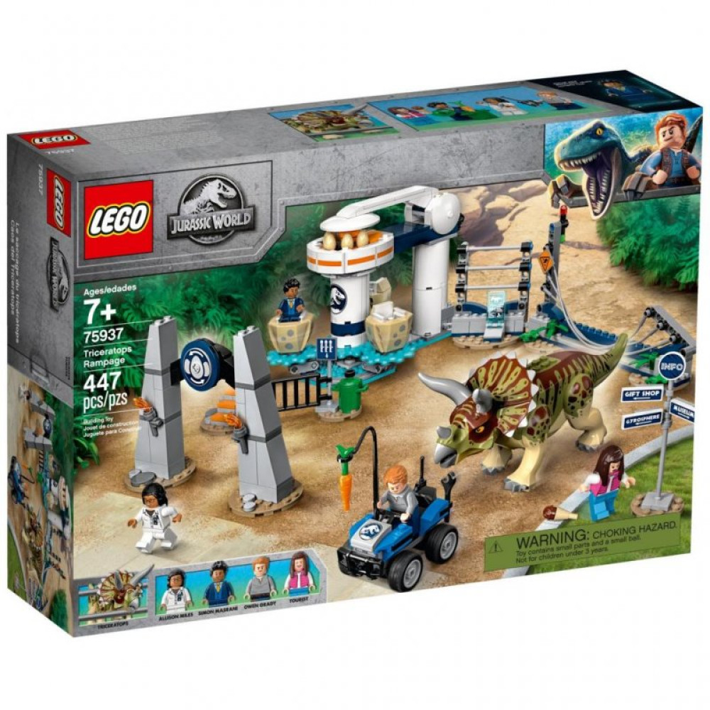 Конструктор LEGO Jurassic World Напад трицератопса (75937)