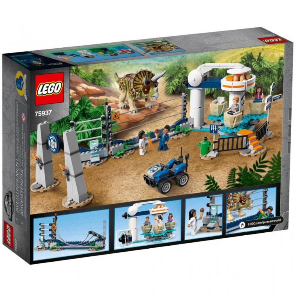 Конструктор LEGO Jurassic World Напад трицератопса (75937)