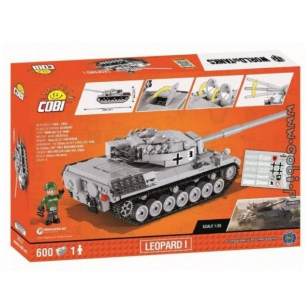 Конструктор Cobi World Of Tanks Леопард 1600 деталей (COBI-3037)