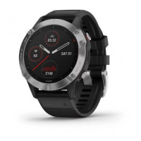 Смарт-годинник Garmin Fenix 6 silver with Black Band (010-02158-00)