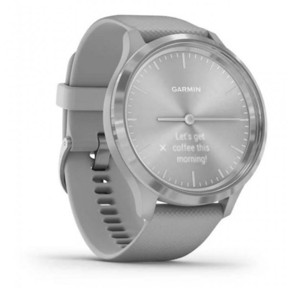 Смарт-годинник Garmin Vivomove 3 Silver Stainless Steel Bezel with Powder Gray Cas (010-02239-00)