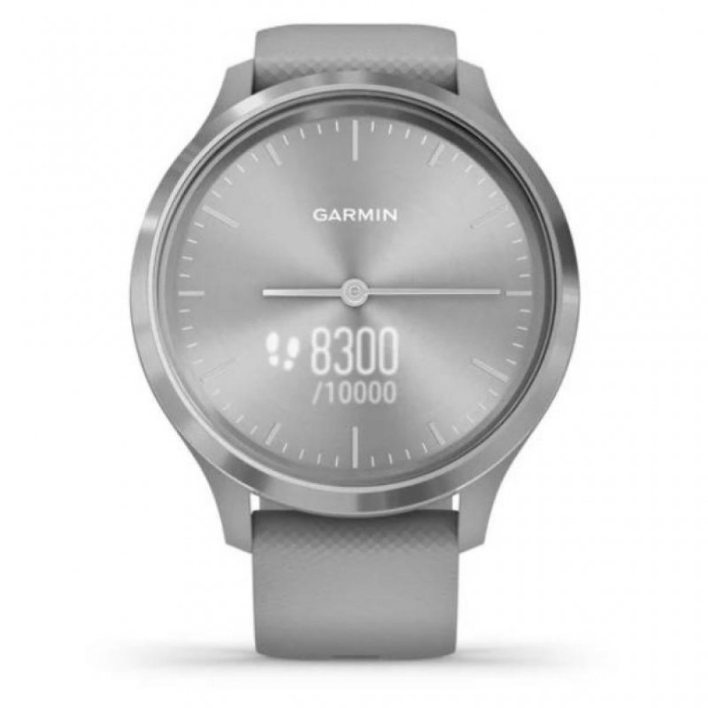 Смарт-годинник Garmin Vivomove 3 Silver Stainless Steel Bezel with Powder Gray Cas (010-02239-00)