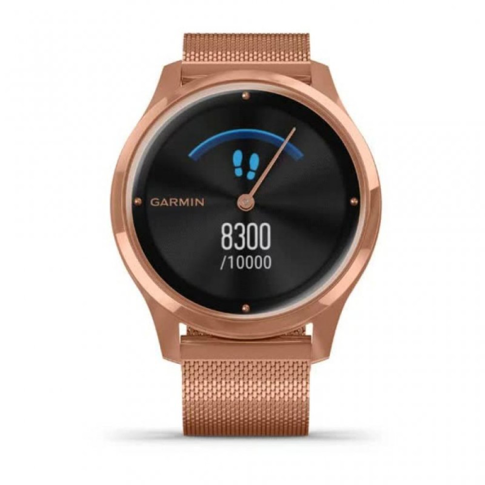 Смарт-годинник Garmin Vivomove Luxe 18K Rose Gold PVD Stainless Steel Case with Ro (010-02241-24/04)