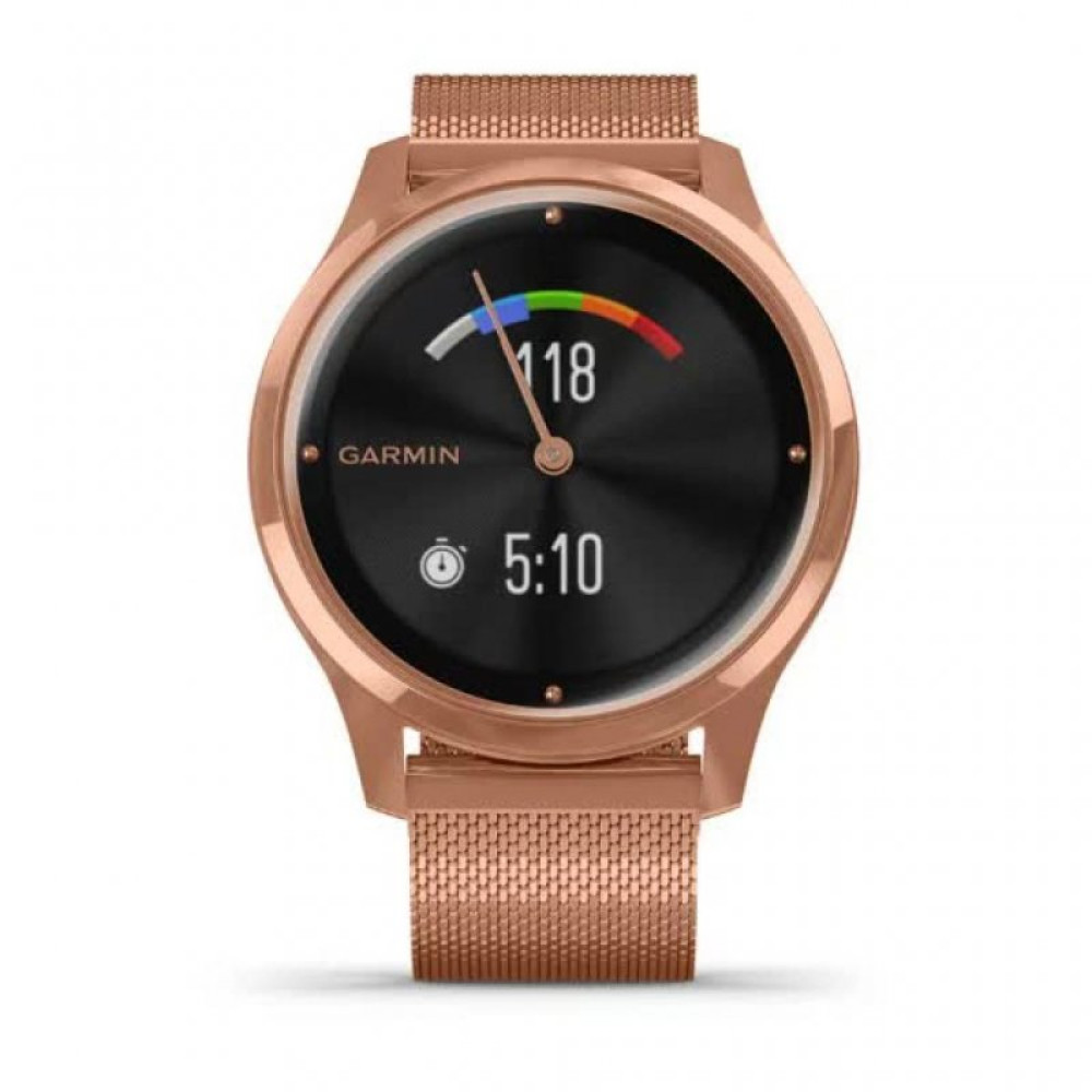 Смарт-годинник Garmin Vivomove Luxe 18K Rose Gold PVD Stainless Steel Case with Ro (010-02241-24/04)