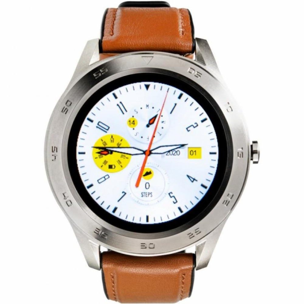 Смарт-годинник Gelius Pro GP-L3 (URBAN WAVE 2020) (IP68) Silver/Brown (Pro GP-L3 (URBAN WAVE 2020) Brown)