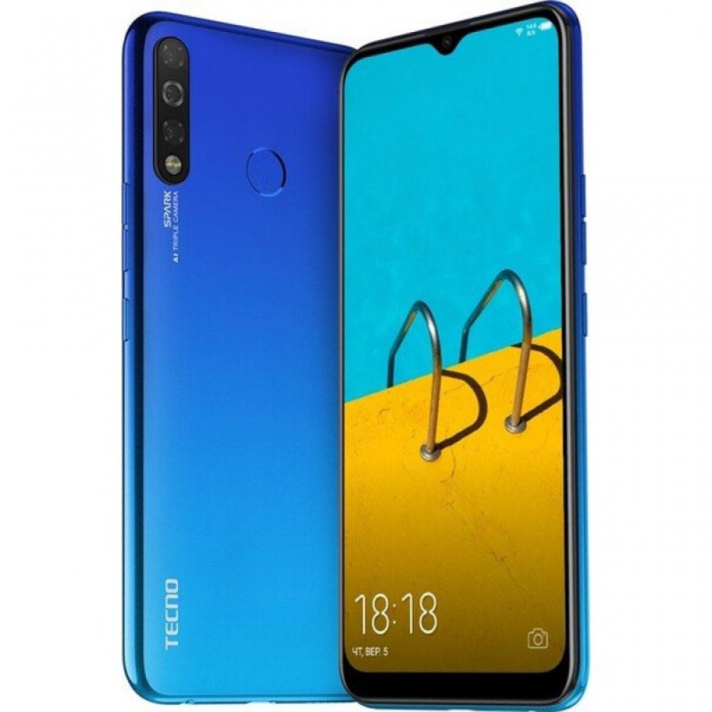 Мобильный телефон TECNO KC2 (Spark 4 3/32Gb) Vacation Blue (4895180751073)