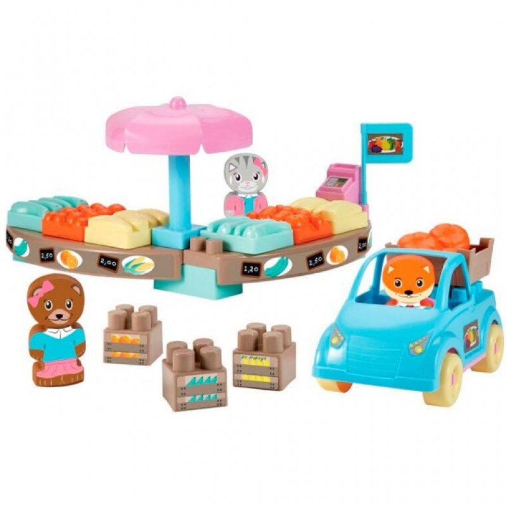 Конструктор Ecoiffier Веселые друзья. рынок (003018)