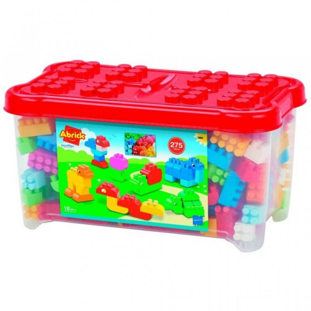 Конструктор Ecoiffier в прозрачном боксе 275 элементов (001389)