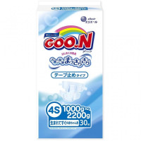 Подгузник GOO.N для новорожденных 1,0 - 2,2 кг SSSS, унисекс, 30 шт (753862)