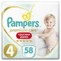 Подгузник Pampers Premium Care Pants Maxi Размер 4 (9-15 кг), 58 шт (8001090759993)